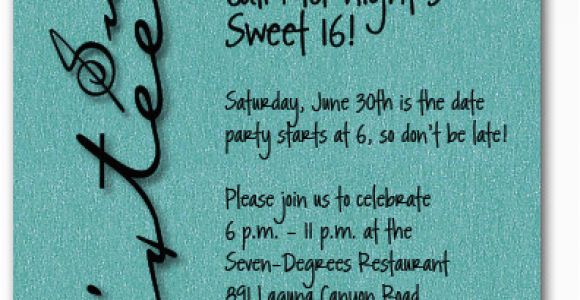 Sweet 16 Birthday Invitation Wording Sweet Sixteen Shimmery Teal Invitation 16th Birthday
