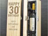 Sweet Birthday Gifts for Him Personalised 30th Birthday Gift Wooden Wine Box