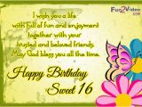 Sweet Happy Birthday Quote Likeable Sweet 16 Birthday Wishes
