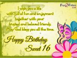 Sweet Happy Birthday Quote Likeable Sweet 16 Birthday Wishes