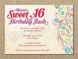 Sweet Sixteen Birthday Invitation Wording Sweet 16 Birthday Invitations Templates Free Sweet 16