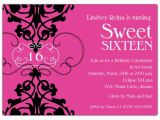 Sweet Sixteen Birthday Invitation Wording Sweet 16 Invitation Quotes Quotesgram