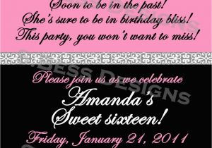 Sweet Sixteen Birthday Invitation Wording Sweet Sixteen Invitation Wording Template Resume Builder