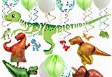 T Rex Happy Birthday Banner Amazon Com Geefuun Dinosaur Dino Happy Birthday Banner