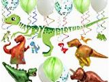 T Rex Happy Birthday Banner Amazon Com Geefuun Dinosaur Dino Happy Birthday Banner