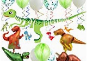 T Rex Happy Birthday Banner Amazon Com Geefuun Dinosaur Dino Happy Birthday Banner