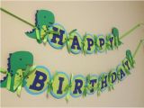 T Rex Happy Birthday Banner Boys Birthday Banner Dinosaur Birthday Decorations T Rex