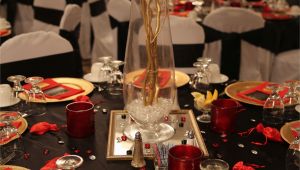 Table Decorations for 50th Birthday Party Red Black and Gold Table Decorations for 50th Birthday