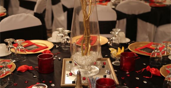 Table Decorations for 50th Birthday Party Red Black and Gold Table Decorations for 50th Birthday
