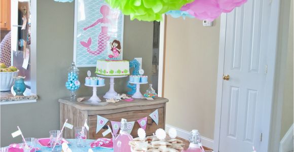 Table Decorations for Birthdays A Dreamy Mermaid Birthday Party anders Ruff Custom