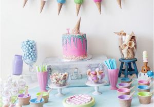 Table Decorations for Birthdays Kids Ice Cream Birthday Party Capturing Joy with Kristen