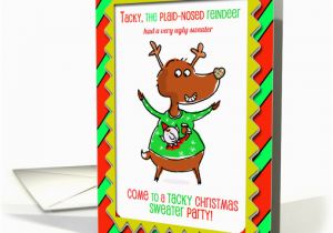 Tacky Birthday Cards Tacky Christmas Sweater Party Humor Reindeer Card 1000659