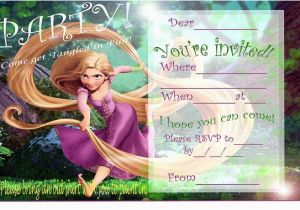 Tangled Birthday Invitations Personalized Rapunzel Birthday Party Invitation Ideas Bagvania Free