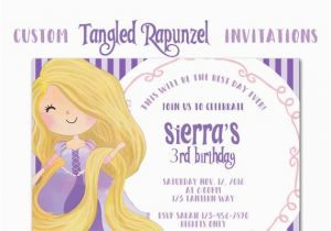 Tangled Birthday Invitations Personalized Rapunzel Inspired Party Invitation Tangled Custom