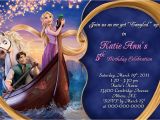 Tangled Birthday Invitations Personalized Rapunzel Party Invitation Printable Templates