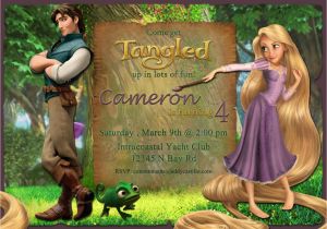 Tangled Birthday Invitations Personalized Rapunzel Tangled Personalized Birthday Party Invitation
