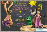 Tangled Birthday Invitations Personalized Tangled Birthday Invitation Custom Disney Rapunzel