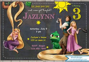 Tangled Birthday Invitations Personalized Tangled Birthday Invitation Custom Disney Rapunzel