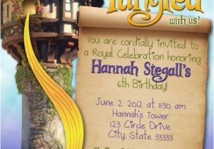 Tangled Birthday Invites Tangled Rapunzel Girl Customizable Birthday Invitation