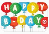 Target Birthday Gift Card Happy Birthday Balloons Gift Card Target