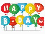 Target Birthday Gift Card Happy Birthday Balloons Gift Card Target