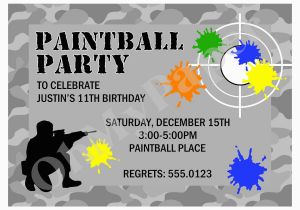 Target Birthday Invitation Cards Party Invitations Cards Printable Paintball Party