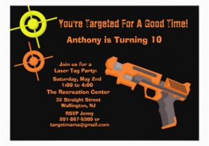 Target Birthday Invitations Photo Target Laser Tag Birthday Party Invitation Zazzle