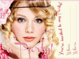 Taylor Swift Birthday Invitations Invitations for Sleepover Party