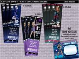 Taylor Swift Birthday Invitations Taylor Swift Party Invitations Ticket Style Thank You