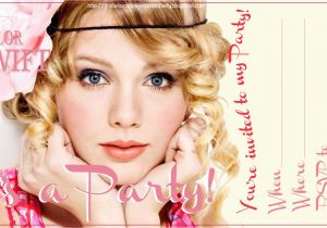 Taylor Swift Birthday Party Invitations Invitations for Sleepover Party
