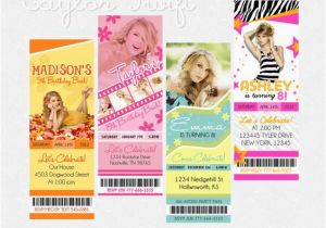 Taylor Swift Birthday Party Invitations Taylor Swift Birthday Ticket Invitations Lexi Wants A