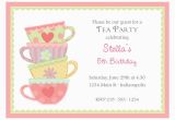Teacup Birthday Invitations Free afternoon Tea Invitation Template