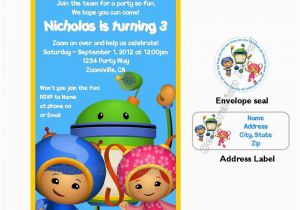 Team Umizoomi Birthday Invitations Items Similar to Team Umizoomi Birthday Custom Invitations