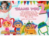 Team Umizoomi Birthday Invitations Personalized Team Umizoomi Party Invitations Thank You