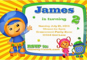 Team Umizoomi Birthday Invitations Team Umizoomi Geo Birthday Invitation or Thank You Note