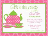 Teapot Birthday Invitations Custom Printable Tea Party Invitation