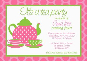 Teapot Birthday Invitations Custom Printable Tea Party Invitation