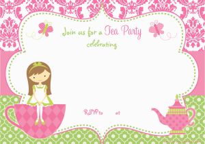 Teapot Birthday Invitations Free Printable Tea Party Invitation Template for Girl