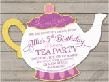 Teapot Birthday Invitations Princess Tea Party Birthday Party Invitation Teapot