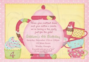 Teapot Birthday Invitations Tea Party Birthday Invitation Wording Best Party Ideas