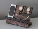 Techie Birthday Gifts for Him Docking Station Tech Gift No Engraving Night Stand Oak