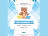 Teddy Bear Invitations for 1st Birthday 30 Birthday Invitation Designs Free Premium Templates