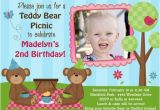 Teddy Bear Invitations for 1st Birthday Teddy Bear Birthday Invitations Ideas Bagvania Free