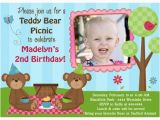 Teddy Bear Invitations for 1st Birthday Teddy Bear Birthday Invitations Ideas Bagvania Free