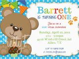 Teddy Bear Invitations for 1st Birthday Teddy Bear Invitation Birthday Shower U Print by