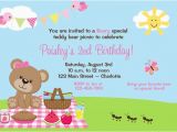 Teddy Bear Invitations for 1st Birthday Teddy Bear Picnic Birthday Party Invitation Teddy Bear