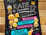 Teenage Birthday Invitation Wording Emoji Invitation Emoji Birthday Invitations Teen Birthday