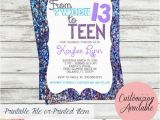 Teenage Birthday Invitation Wording Tween to Teen Birthday Party Invitation 13th Birthday