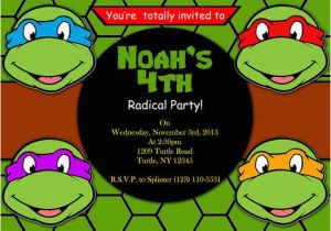 Teenage Mutant Ninja Turtles Birthday Invitations Free Printable Invitation Teenage Mutant Ninja Turtles by