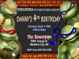 Teenage Mutant Ninja Turtles Birthday Invitations Free Teenage Mutant Ninja Turtle Birthday Party Invitations
